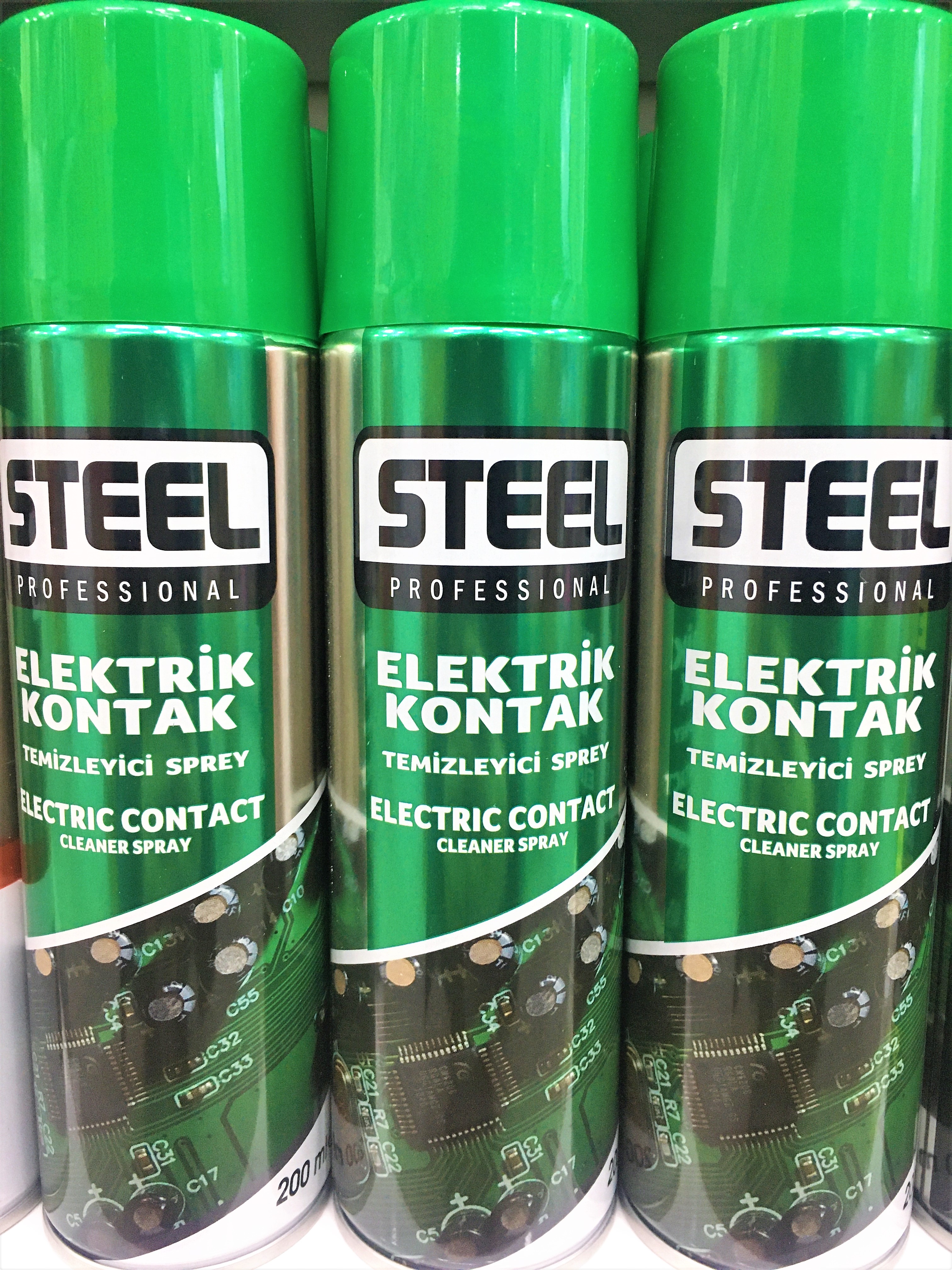 STEEL ELEKTRİK KONTAK TEMİZLEYİCİ SPREY 200ML  KL:30